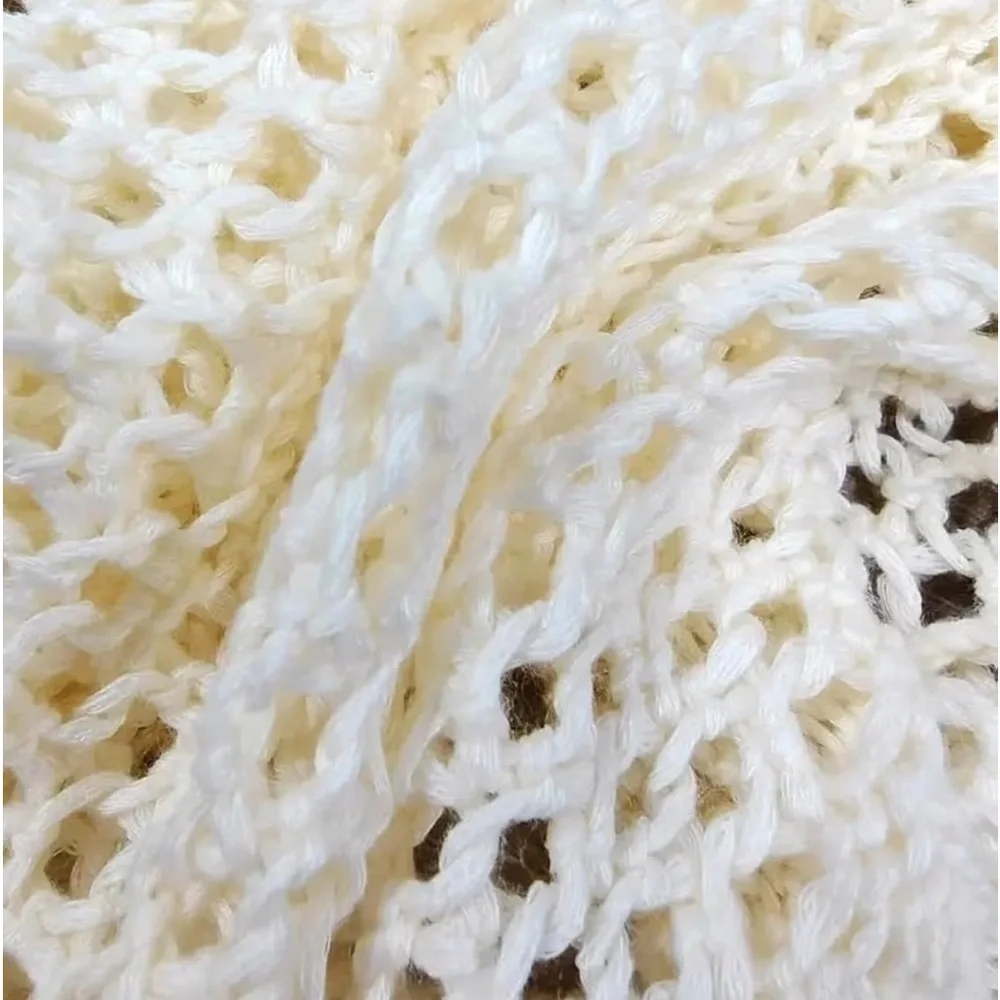 NEW| Women's Crochet Floral Pattern Long Sleeve Lightweight Knit Cadigan - Picture 4 of 8